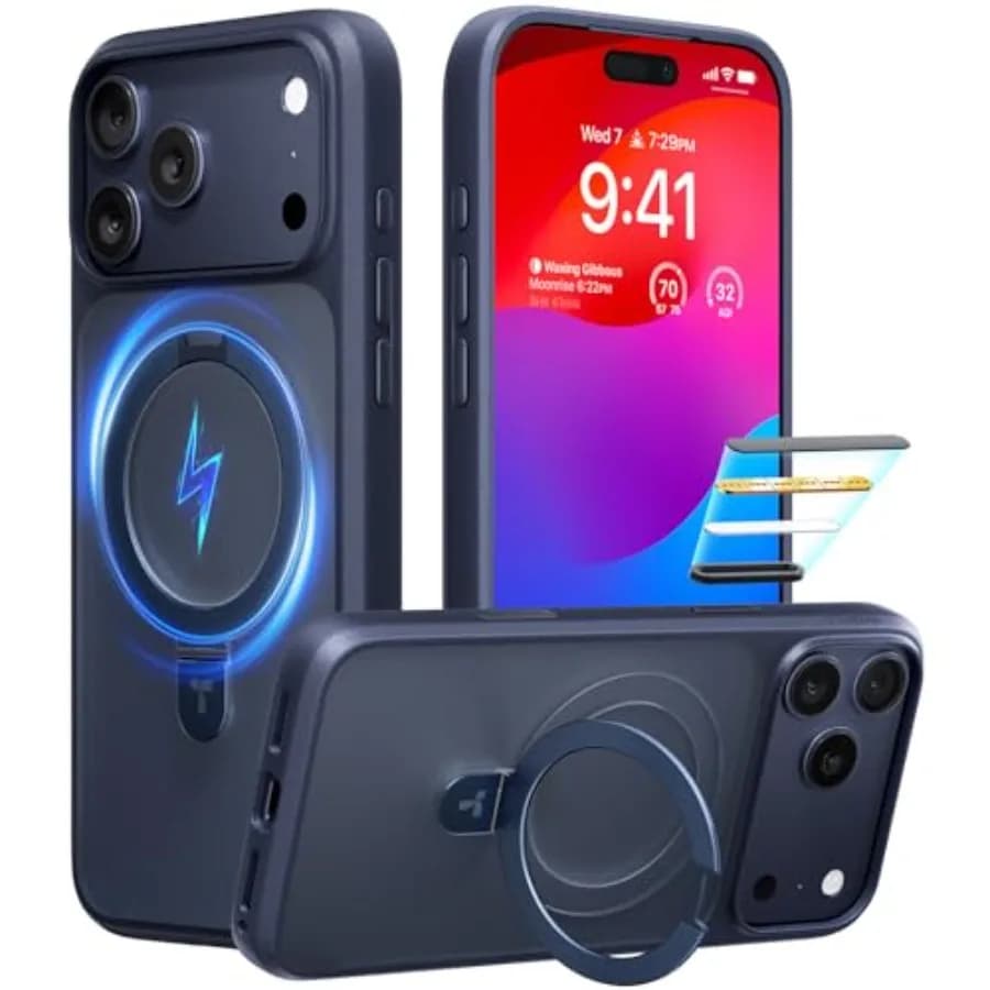 Ostand for iPhone 17 Pro Max Case, [Military Grade Protection] [Fit for MagSafe] [Built in Kickstand] [Camera Control Button] T