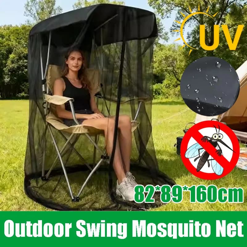 Zanzariera per Sedia a Dondolo, Tenda da Giardino per Esterni, Schermo Ombreggiante Oscurante, Facile Installazione per Patio e Giardino
