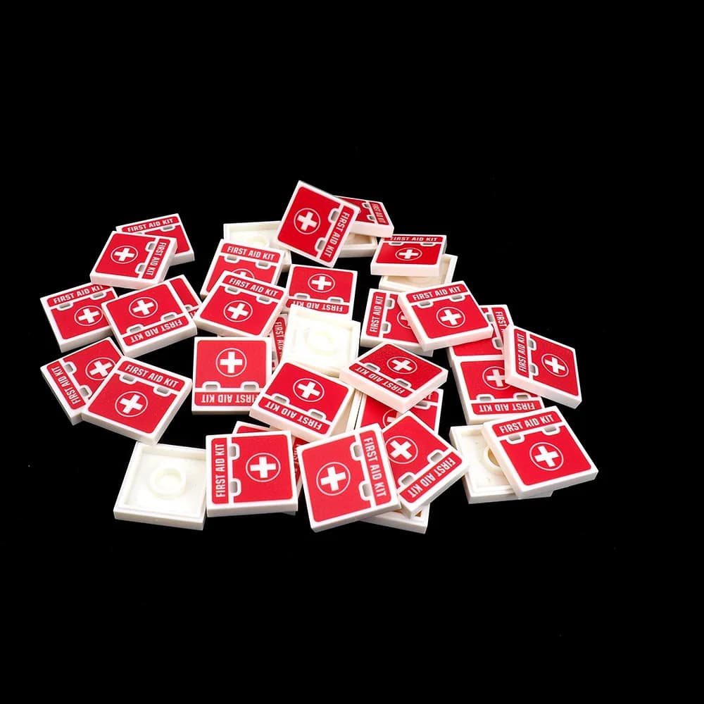 MOC 10PCS 3068 Kit di pronto soccorso modello di trattamento medico stampato blocchi di costruzione accessori compatibili giocattolo regalo di compleanno per bambini