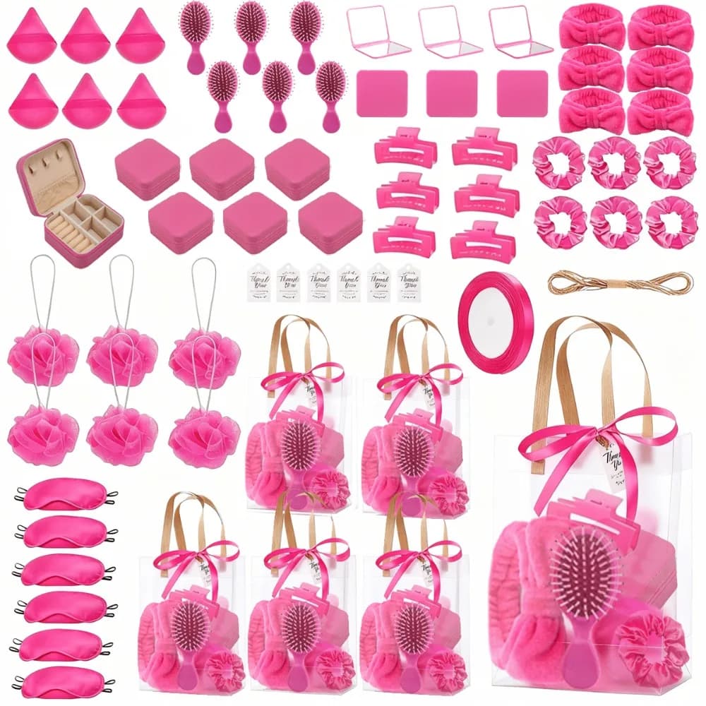 1 Wedding Guest Spa Gift Set (Includes Hair Clips, Headbands, Combs, and Towels) Baby Shower and Wedding Supplies Versatile Gift