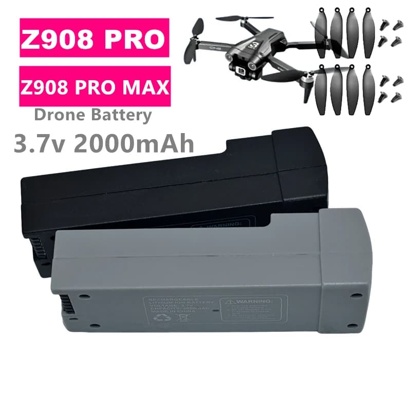Batteria per drone Z908 PRO 3.7v 2000mah per motore brushless Z908 PRO MAX Quadcopter 2000MAH Batteria 3.7V