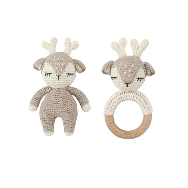 U13f giocattolo per bambini per bambini giocattolo a maglia per animali a campana Rattle DETHING DOIN GIOCHI