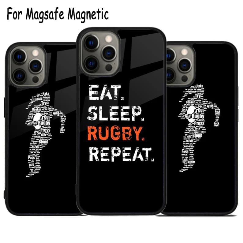 Custodia per telefono Rugby Wireless Charge per iPhone 17 Air 15 16 16e 14 13 11 12 Pro Max Plus con cover magnetica Magsafe