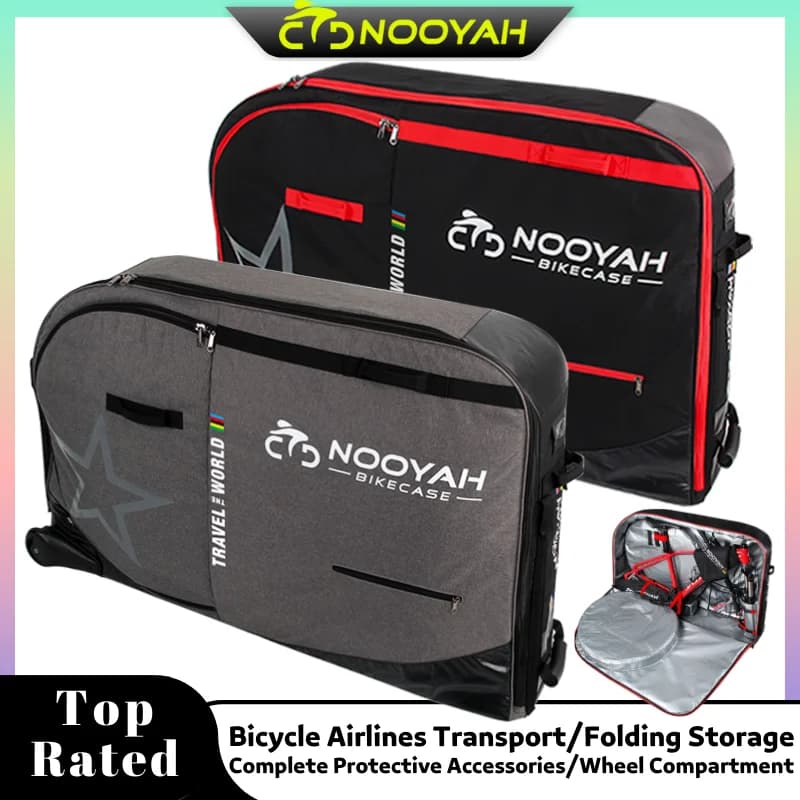 NOOYAH Borsa per Bicicletta Borsa per il Trasporto di Biciclette MTB e bici da Strada Valigia per il Trasporto di Accessori per Biciclette con Ruote Borse