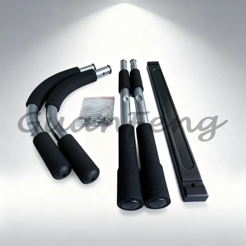 Grey & Black Indoor Steel Pull‑Up Bar, Durable Home‑Use Calisthenics Bar for Bodyweight Upper‑Body Workout Exercise