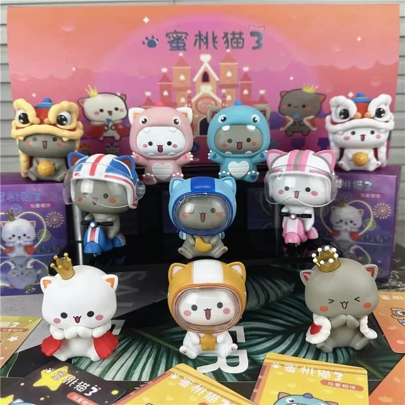 Mitao Cat Kawaii Toy Love Series Stagione 3 Scatola cieca Simpatico cartone animato Bambola Action Figure Regalo di compleanno a sorpresa Alla moda da collezione