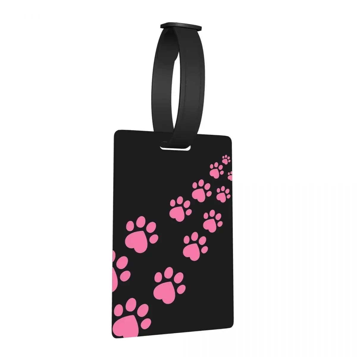 Simpatiche zampe di gatto rosa Adorabili etichette per bagagli con design per amanti degli animali domestici Valigia Etichetta per imbarco per bagagli carina Porta etichette ID Nome Indirizzo
