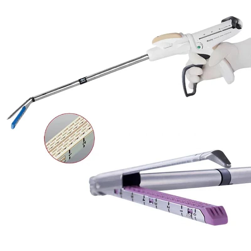 Cucitrice da taglio endoscopica monouso per chirurgia addominale con cucitrice lineare e ricarica