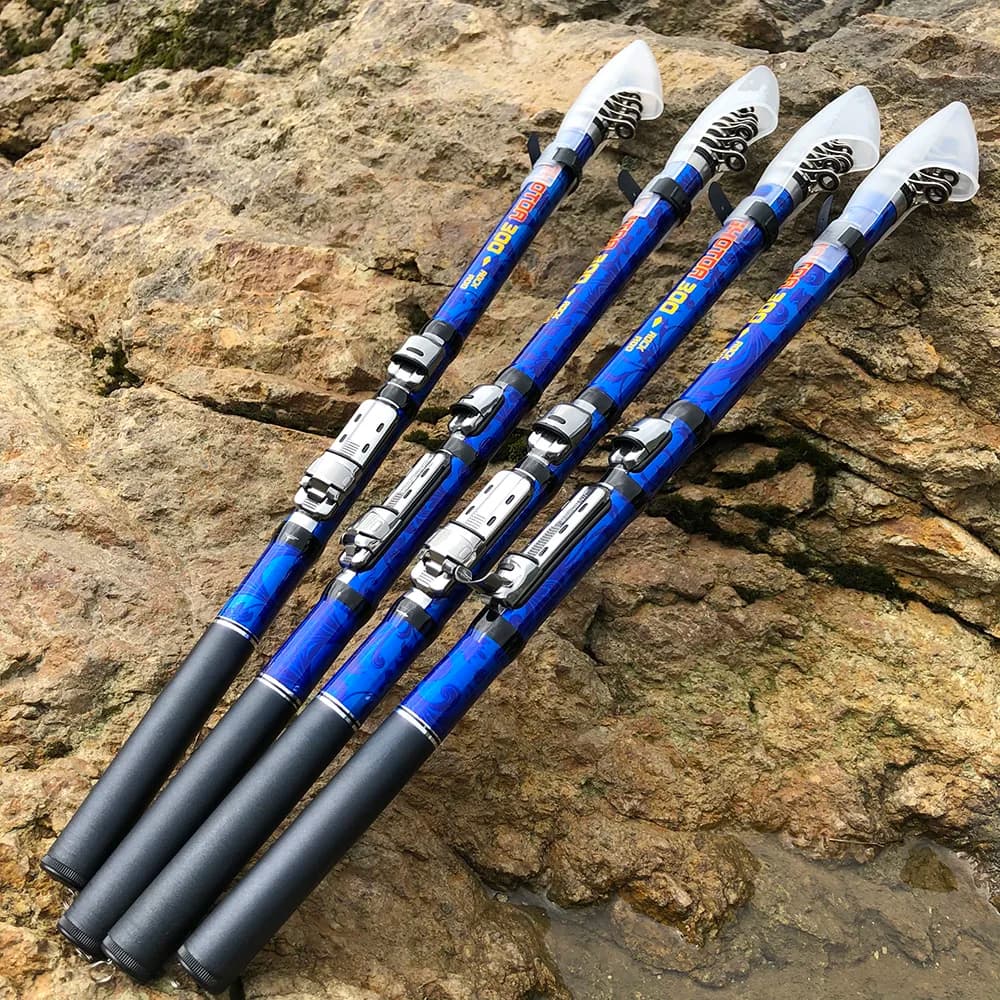Canna da pesca spinning in fibra di carbonio 1.5m 1.8m 2.1m 2.4m 2.7m 3m canne da roccia telescopiche canna da surfcasting attrezzatura da pesca professionale