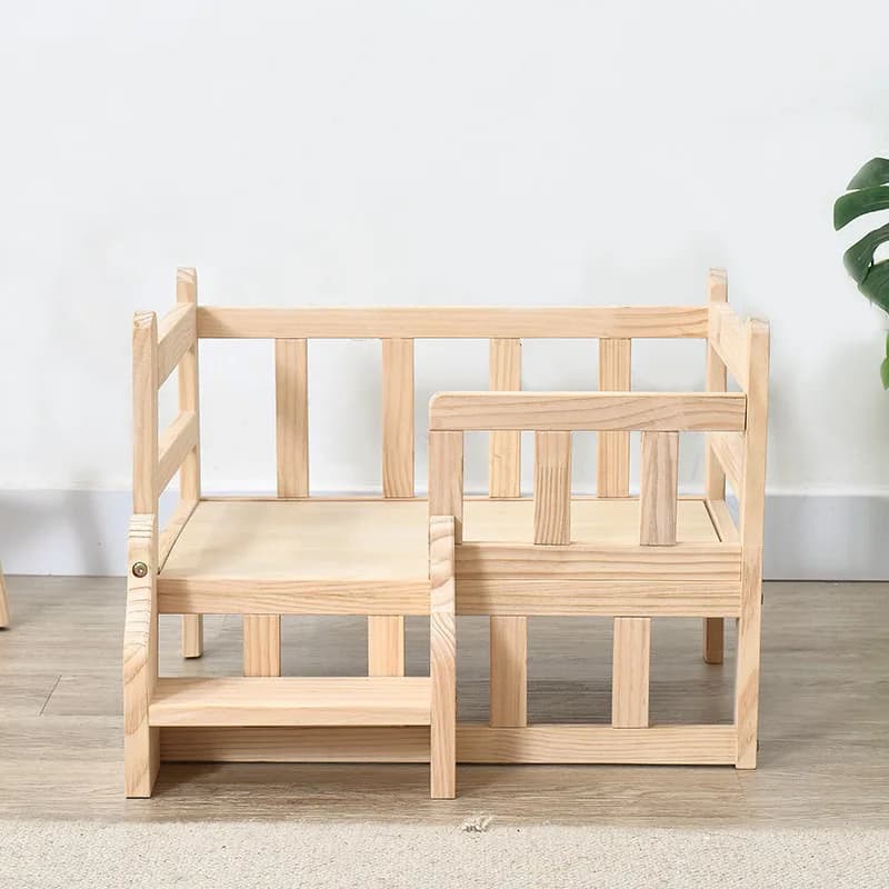 Divano letto per cani in legno cuscino per dormire per animali domestici di lusso staccabile antiscivolo letto per gatti per cani cucciolo gattino forniture per dormire Para Gatos