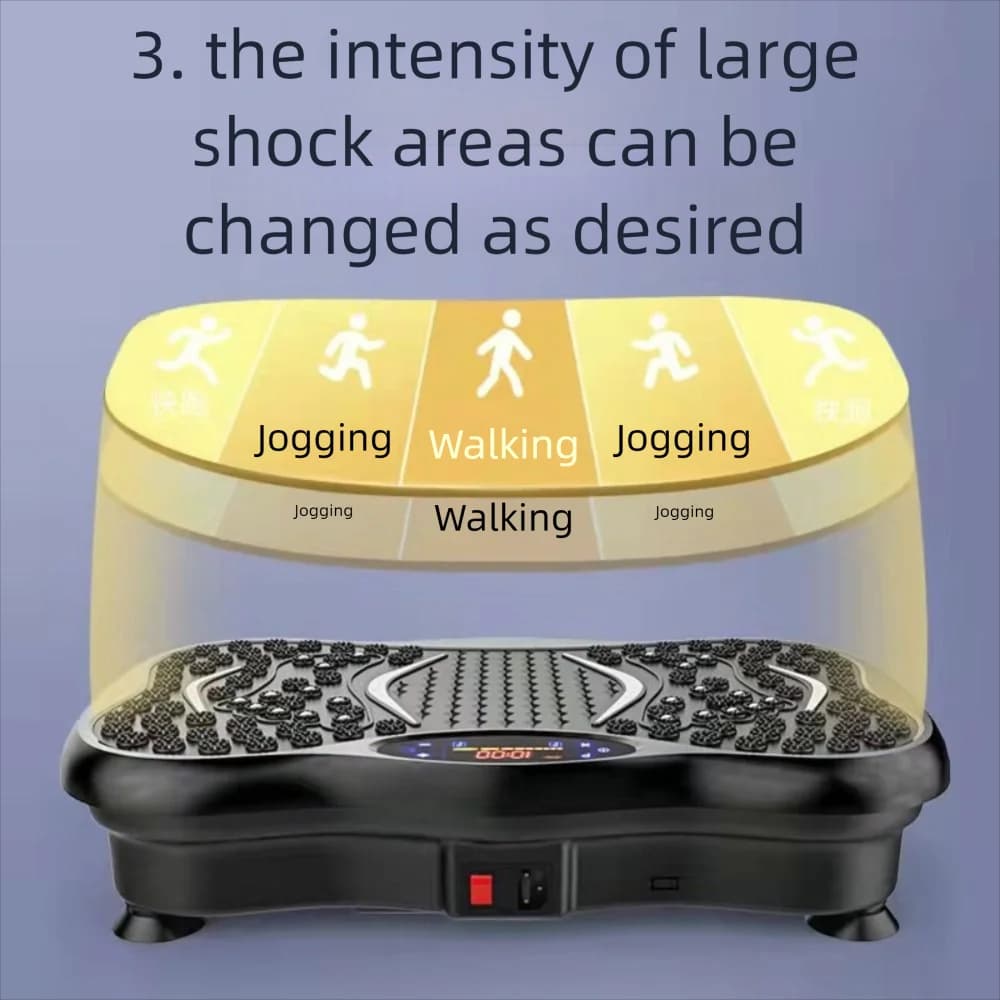 Macchina per agitare il grasso con vibrazione 4D Mini macchina multifunzionale per massaggiatore per tutto il corpo Macchina per la perdita di peso con musica antiscivolo