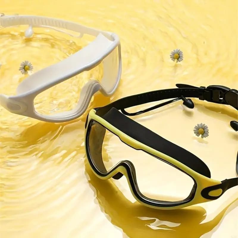 Big Frame Swim Goggles Antifog Swimming Goggles Flat Light Swimming Glasses Snorkeling Divings Goggles for Women Man