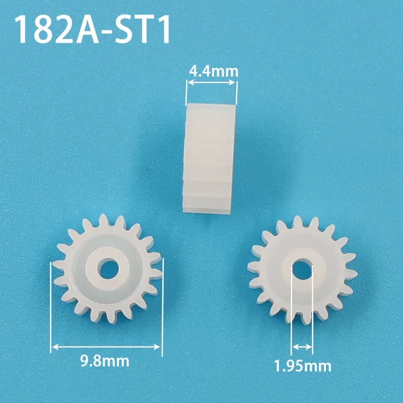 182A 0.5M Plastic Gears 18 Teeth OD=10mm Tight for 2mm Shaft Motor Fittings Small Pinion UAV Model Toy Parts