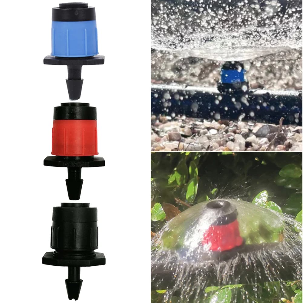 20/100 pz. Gocciolatori Regolabili per Giardino, Irrigatori a Goccia per Tubi da 4/7mm, Sistema di Irrigazione a Goccia per Giardino
