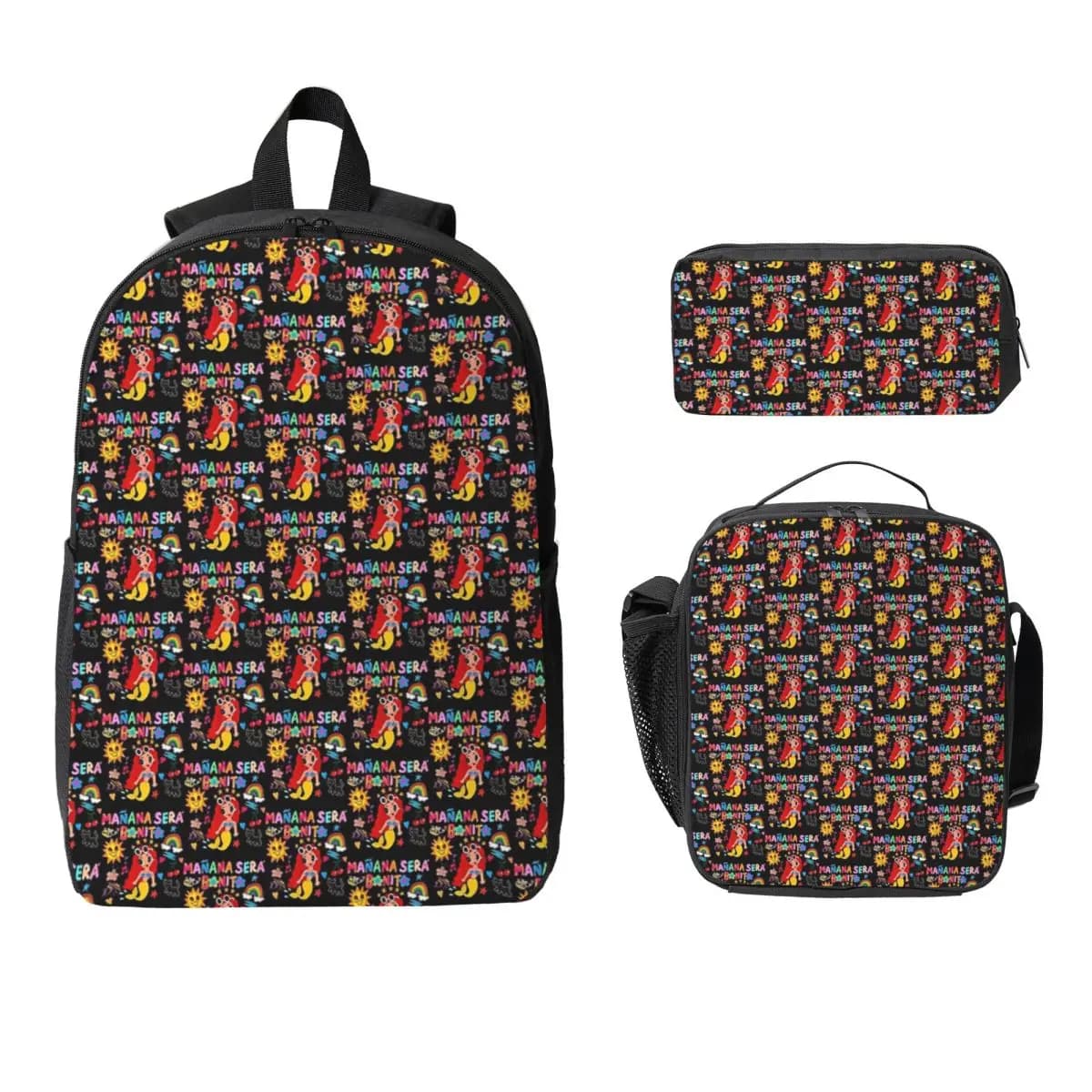 Manana Sera Bonito Karol G Backpack Student Boy Girl BookBag School Bag Laptop Shoulder Bags 3ps Insulated Lunch Bag Pencil Case
