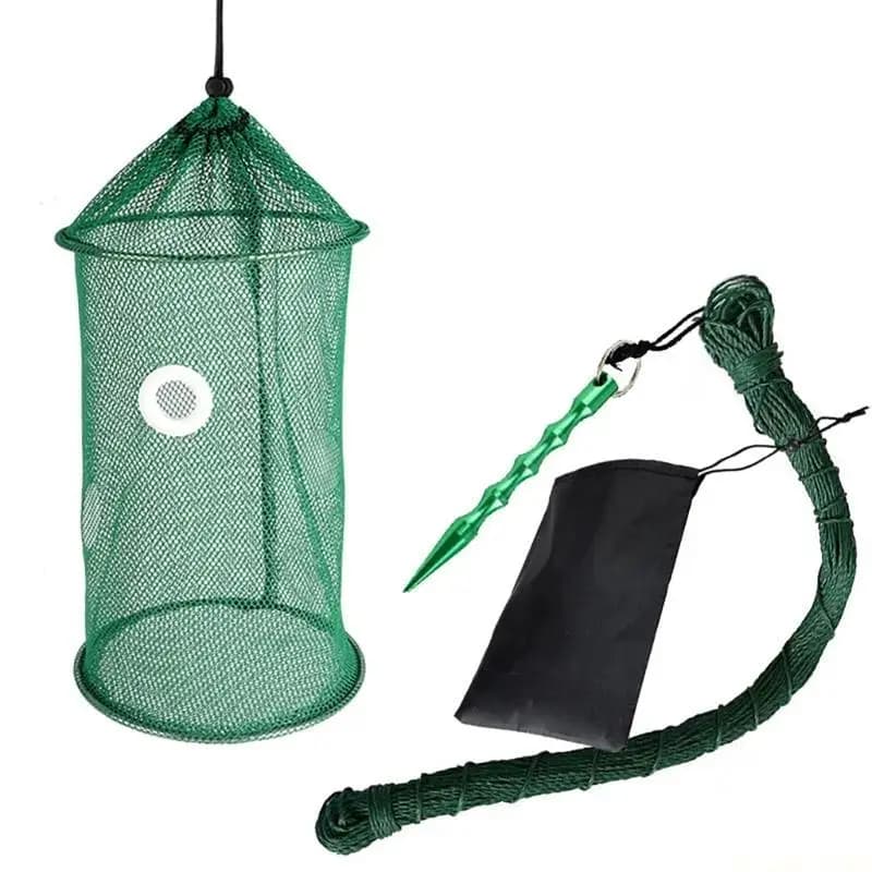 M5TC Foldable Fishing Baits Bucket Fishing Net for Live Fish, Small Crustaceans with Easy Carrying Designs Fishing Baits Trap