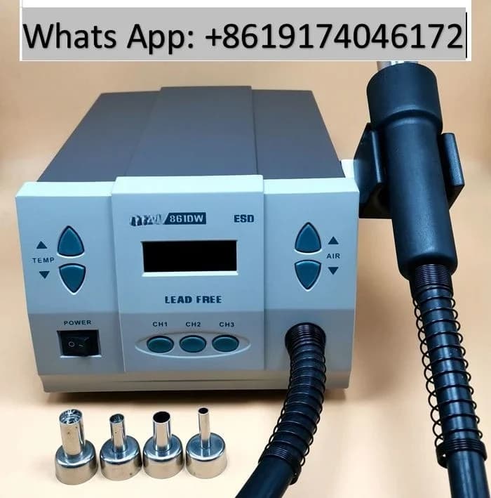 Pistola termica 861DW, display LCD, funzione di riposo, conversione aria diretta ciclonica