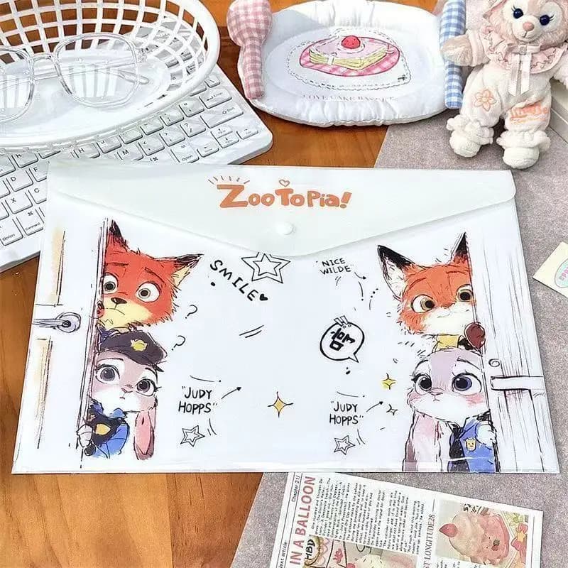 Cartella Portadocumenti A4 Disney Zootopia, Creativa e Personalizzata, Borsa Portadocumenti Rinforzata, Regalo di Cancelleria all'Ingrosso