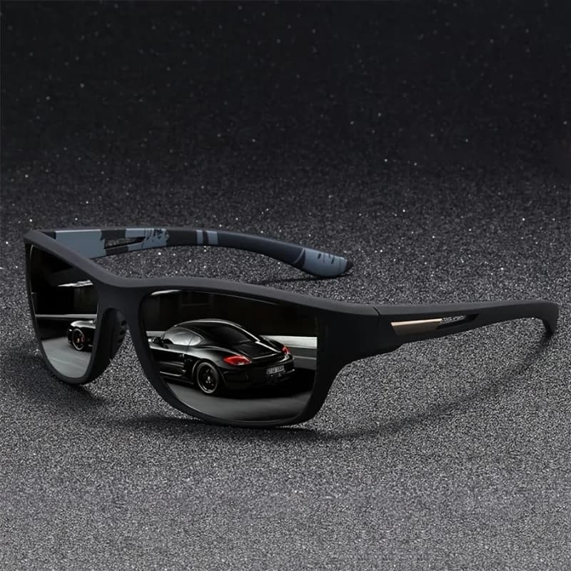 1pcs Men Oval Wide Frame Street Sunglasses, Mirror Full-Rim, Washable for Party, Shooting & Daily Wear
