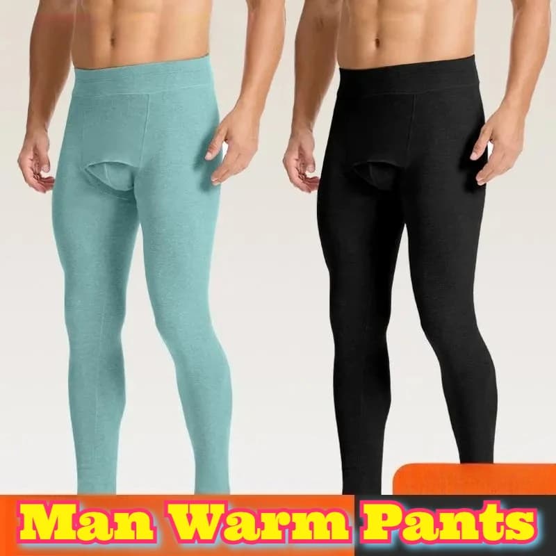 Men's trousers Thermal pants Pile polished on both sides Applied long thick pants Free underwear Antibacterial leggings Comfort