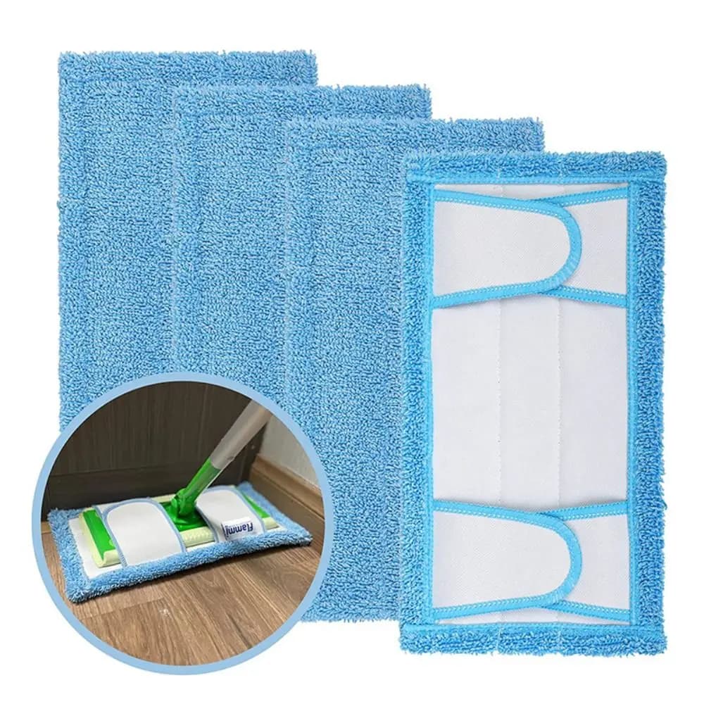 Panno per mocio sostituibile per spazzatrice Swiffer uso bagnato/asciutto tampone per mocio in microfibra staccabile strumenti per la pulizia riutilizzabili spugne abrasive