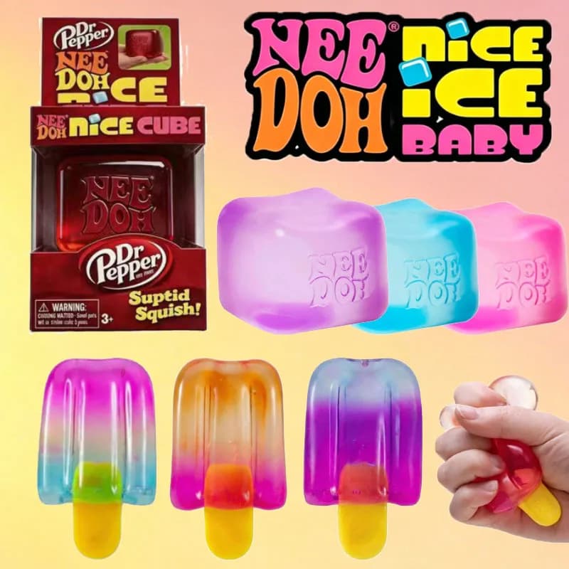 Giocattolo Squishy a Forma di Gelato Needoh, Giocattolo Sensoriale Antistress Portatile per Ufficio, Casa, Uso Quotidiano e Regali Festivi