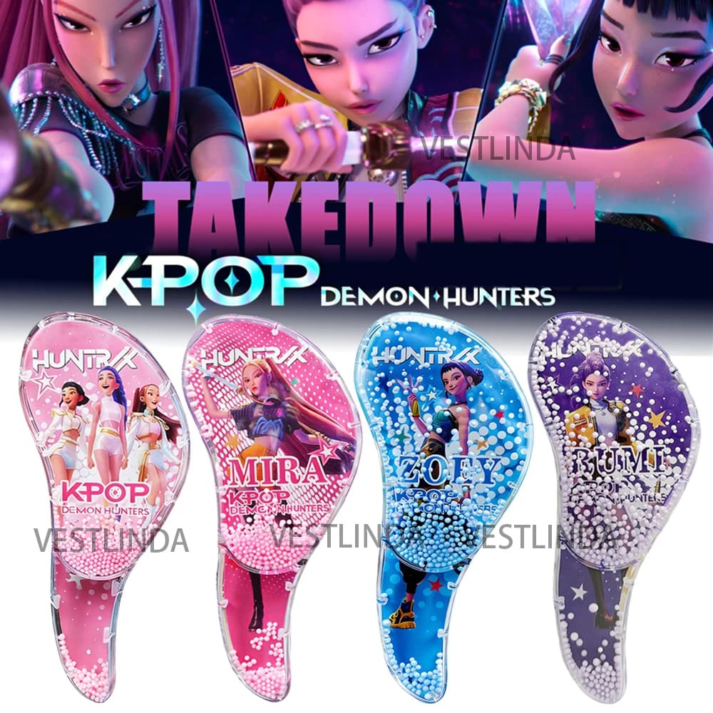 KPop Demon Hunter Series Comb Rumi Mira Zoey Air Cushion Massage Comb Portable Exquisite Movie Peripheral Student Gifts