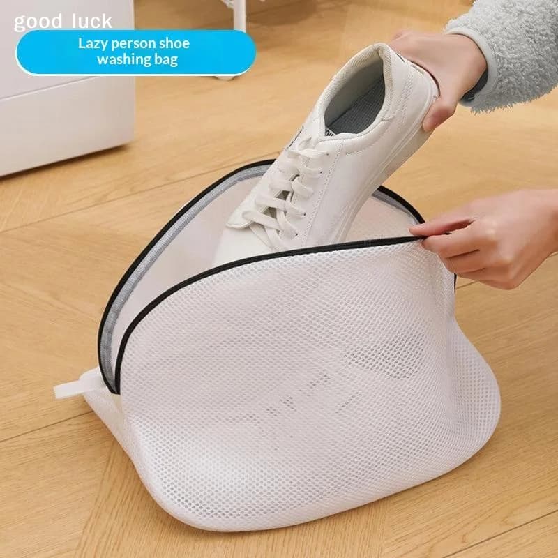 AnswerMesh Laundry Bag Washing Machine Shoes Bag With Zips Travel Shoe Storage Protective Clothes Organizer Bags