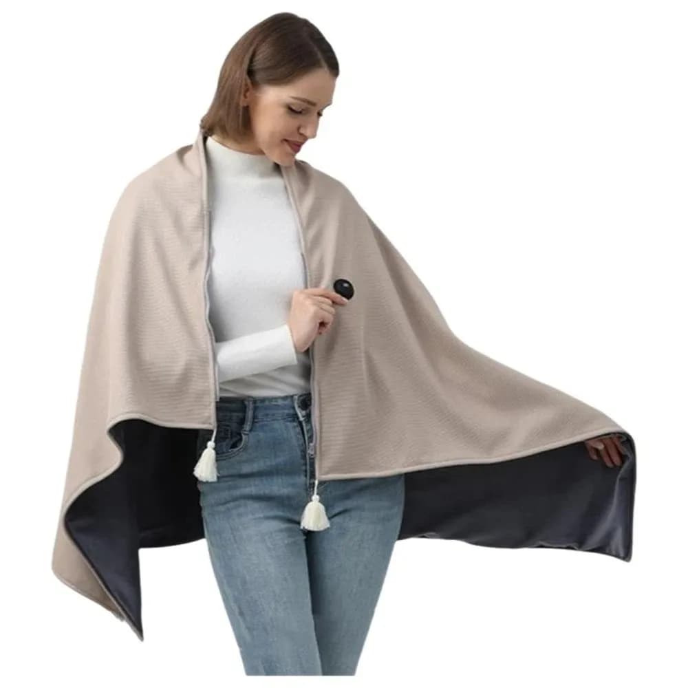 USB Powered Warmer Shawl Blanket Wearable Design Portable USB Heating Shawl Fast Heating Soft Heating Blanket Office