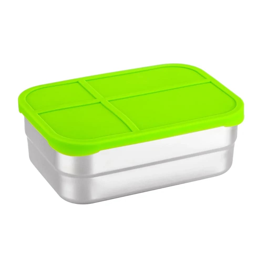 Lunch Box in acciaio inossidabile da 720 ml con coperchi in silicone a prova di perdite per un deposito sicuro dei pasti e contenitori per snack adatti ai viaggi