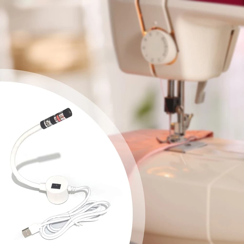 Laser magnetici per macchine da cucire Luce di posizionamento Tubo flessibile USB regolabile a risparmio energetico per accessori per macchine da cucire