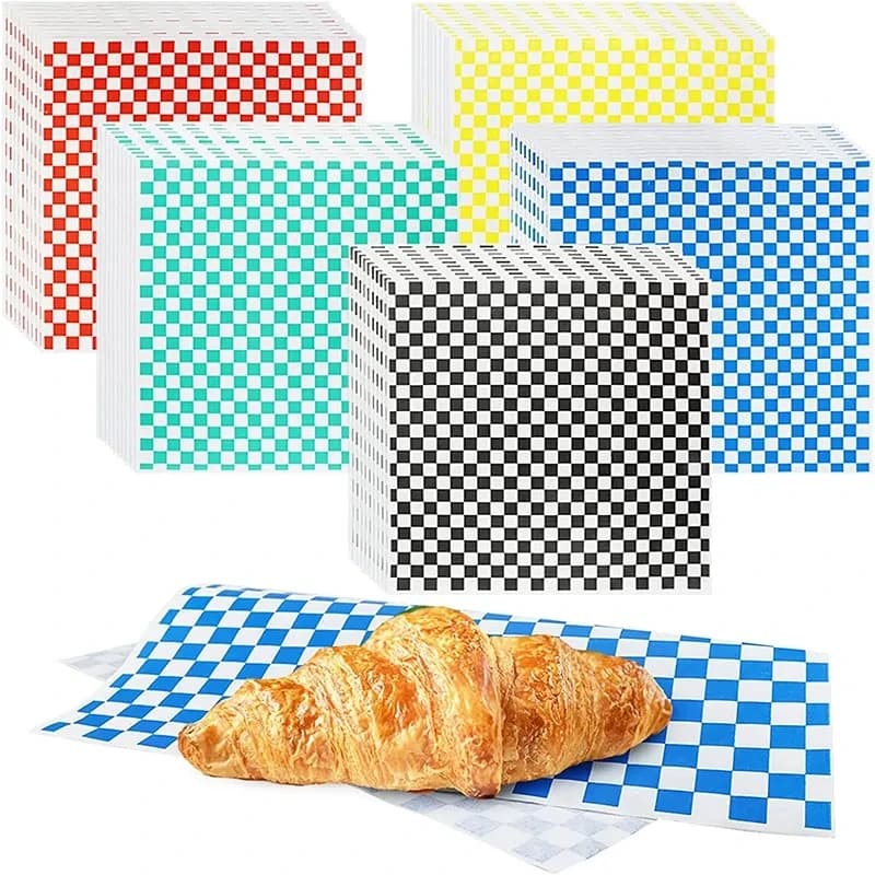 25 pezzi di carta cerata per uso alimentare carta per grasso involucri alimentari carta da imballaggio per pane sandwich hamburger patatine fritte carta oleata strumenti di cottura