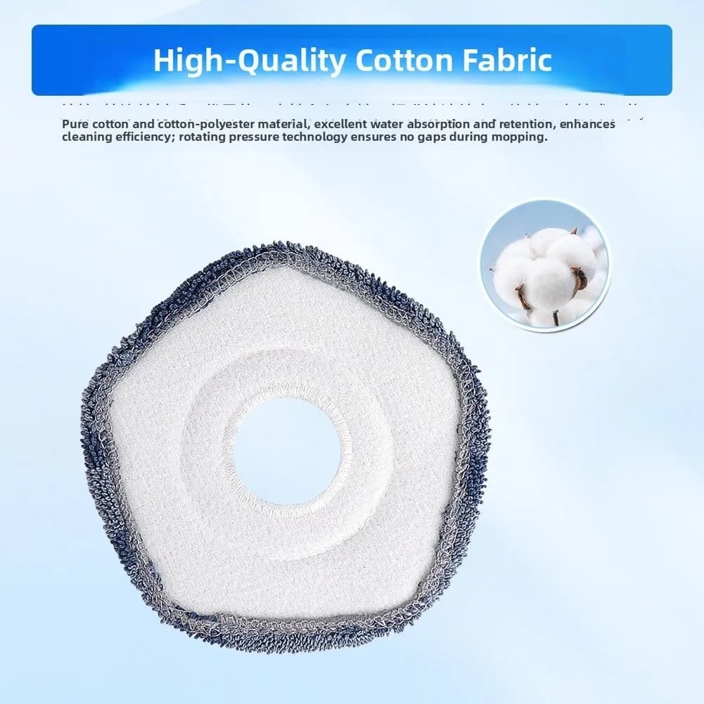 Grey Microfiber for Mop Cloth Pads for Eufy for x10 for Pro For Omni for x9 Pro Robot Vacuum Cleaner for washable Reusable