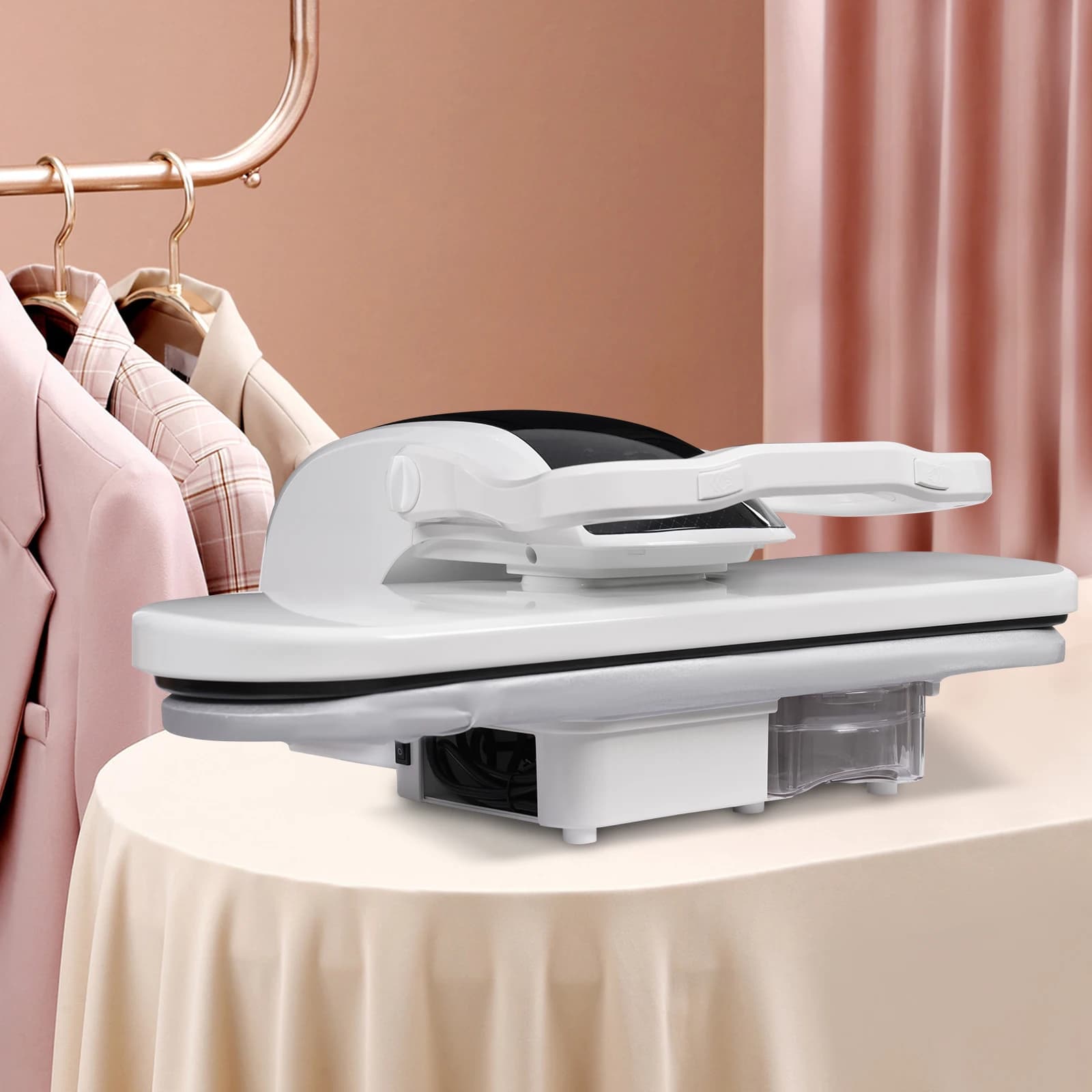 Pressa a vapore intelligente da 2200 W, pressa a vapore digitale con impostazioni multiple di tessuti, pressa per ferro da stiro elettrico a vapore per indumenti con touchscreen