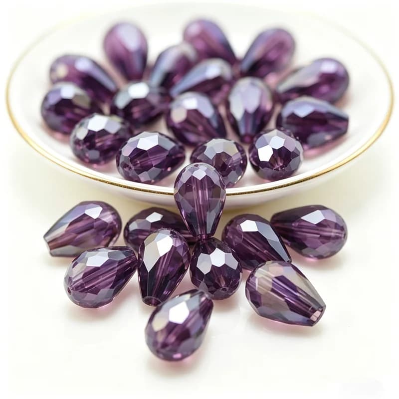 AB Purple Teardrop 3x5mm 4x6mm 5x7mm Waterdrop Glass Crystal Beads DIY Jewelry Accessories Loose beads