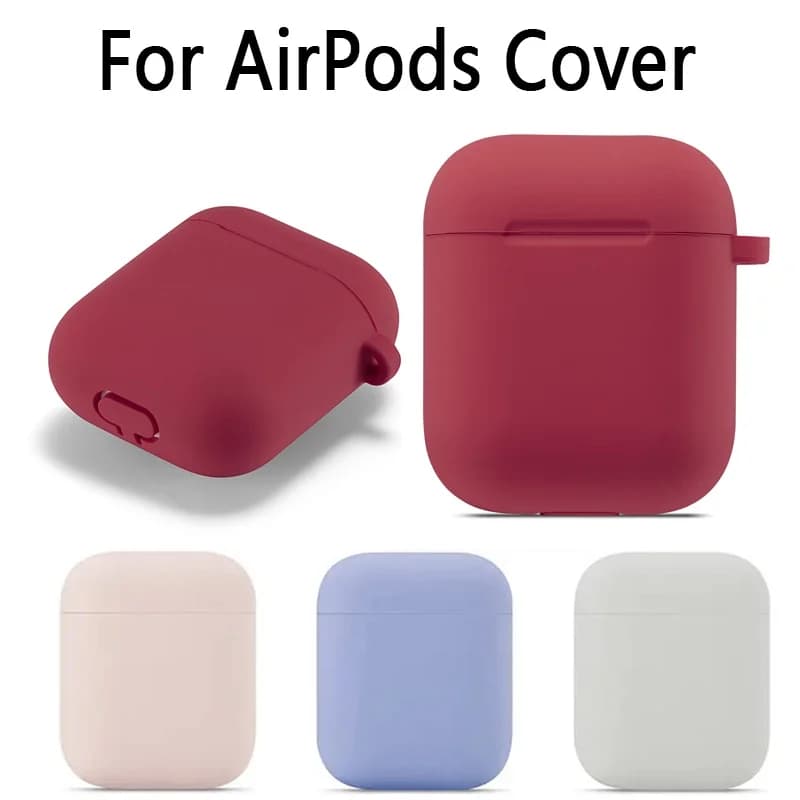 Custodia Protettiva in Silicone per Auricolari Bluetooth Wireless Apple AirPods 2 1, Cover Morbida con Portachiavi, Accessori per Cuffie