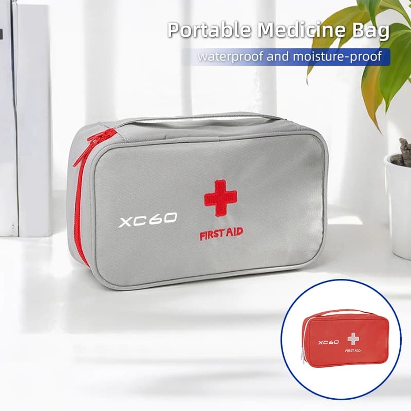 Kit di pronto soccorso Borsa per medicinali Borsa per medicinali Kit di sopravvivenza Scatola per medicinali per Volvo XC60 XC40 XC70 XC90 V40 V60 V90 S60 S80 S90