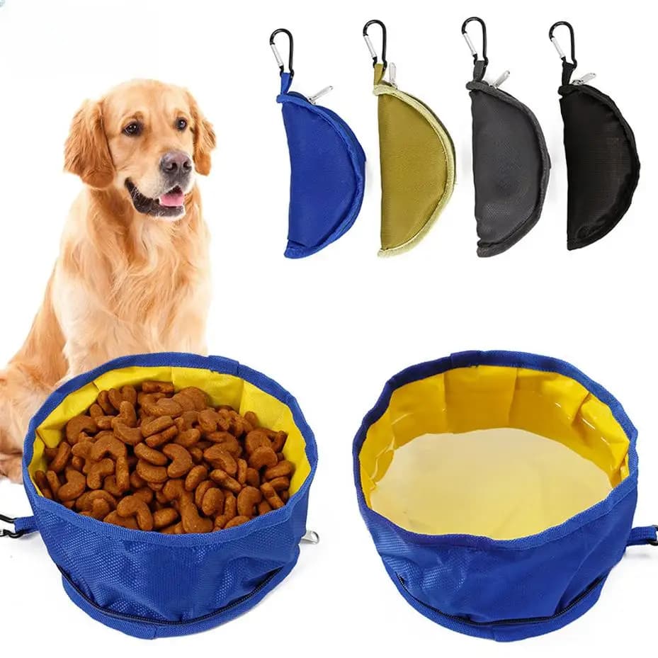 Contenitore per bere cani di grande Volume da 1100ML ciotola per l'acqua pieghevole per cani borsa per la conservazione degli alimenti escursionismo all'aperto ciotola pieghevole per animali domestici da viaggio