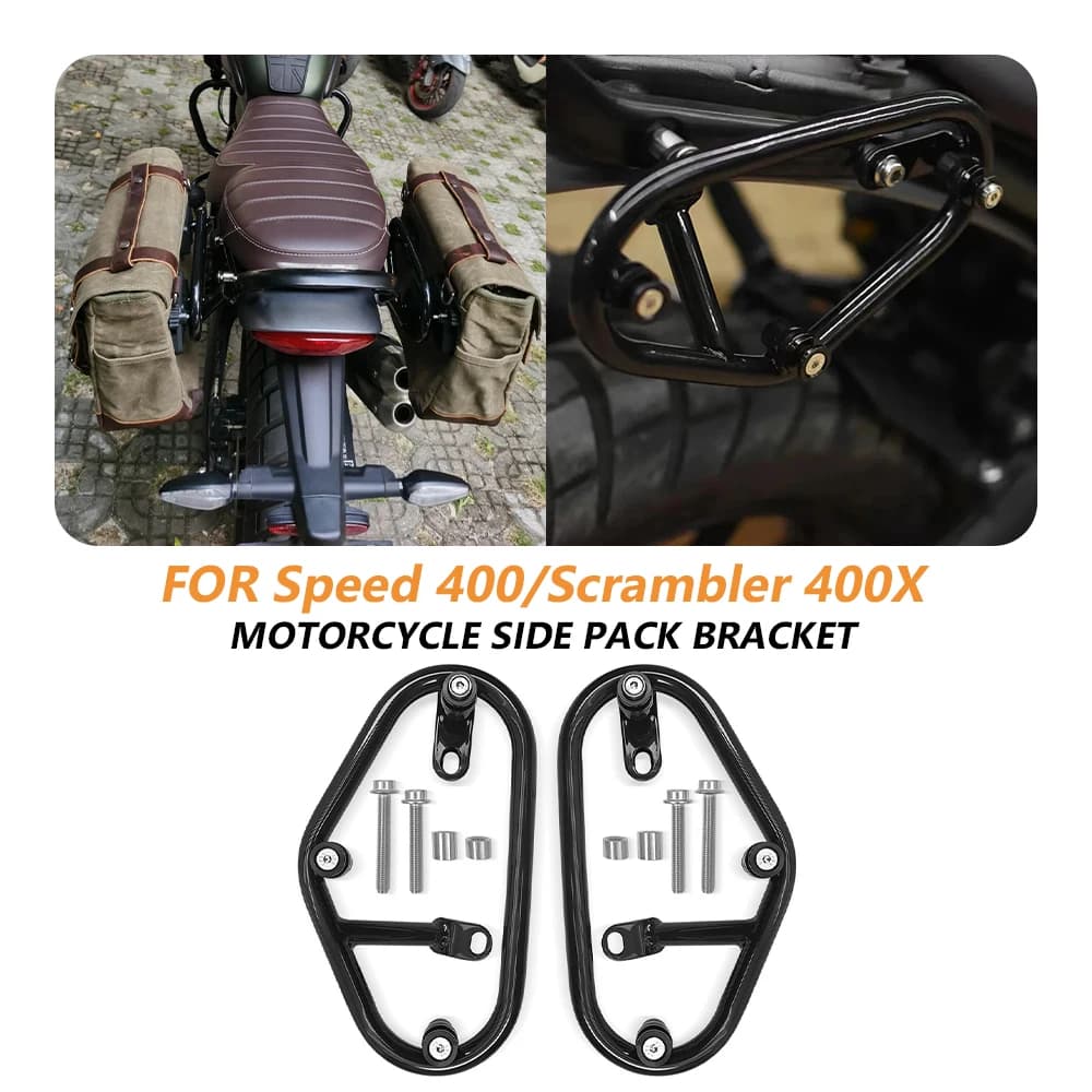 Supporto per Borse Laterali per Scrambler 400X Speed 400 Speed400, Kit Portapacchi Laterale per Moto, Staffa per Portaoggetti
