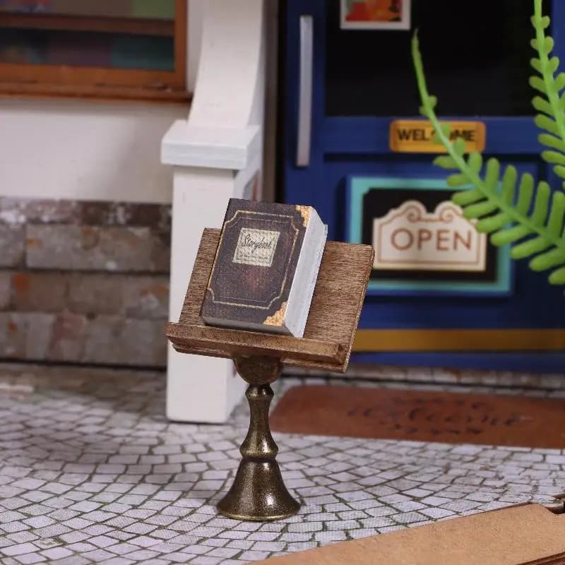 1/12 Mini libro magico per casa delle bambole Supporto per lettura Modello Mobili per casa delle bambole Decorazione Casa delle bambole Micro scena Puntelli di costruzione