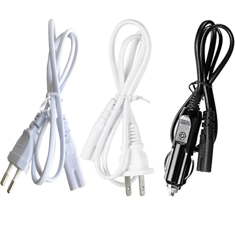 EU US Spina Per Auto Filo 110V 220V 12V 24V Elettrico Lunch Box Cavo 80cm Scaldavivande Riscaldatore Camion AC Cavo di Alimentazione Adattatore Accessori