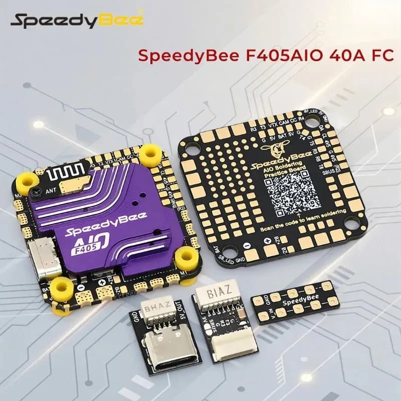 SpeedyBee F405 AIO Flight Controller 40A BLHeli_S Bluejay ESC 25.5x25.5 3-6S Integrato FC per Droni FPV RC Quadricotteri da Corsa