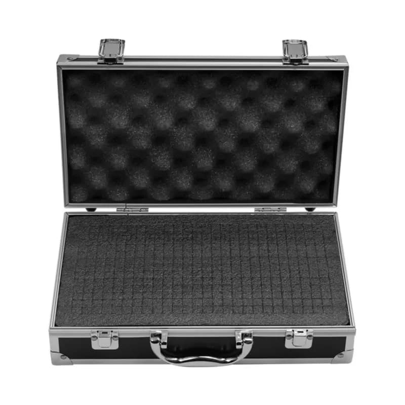 Cassetta degli attrezzi in alluminio Cassetta degli attrezzi portatile Custodia con rivestimento in spugna Cassetta degli attrezzi portatile resistente agli urti 30x17x8 cm