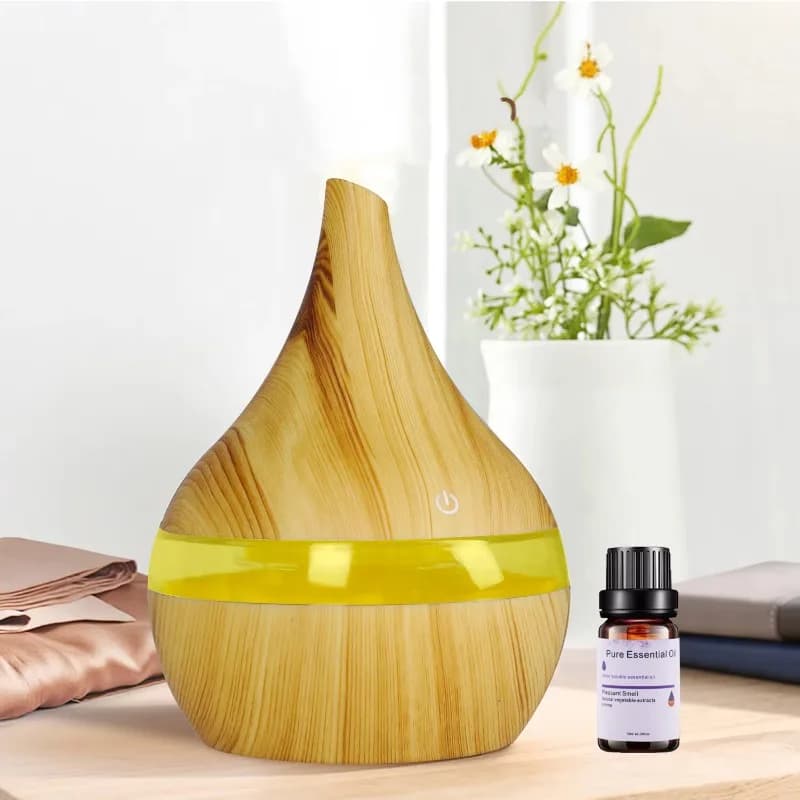 Household new wood grain mini liter air diffuser cold mist air humidifier