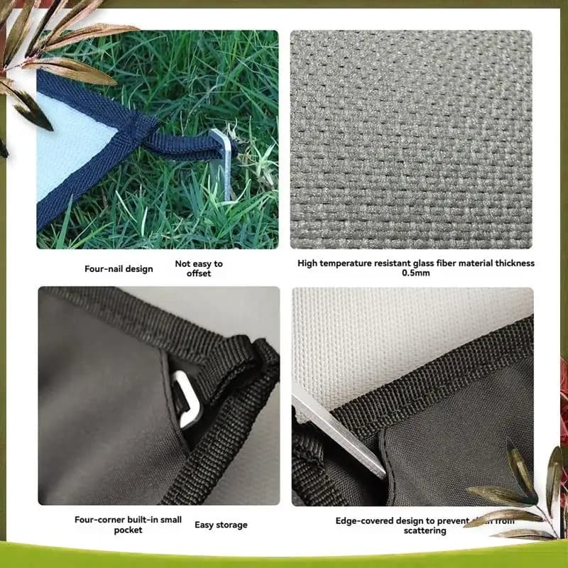 Reliable Camping Fire Retardant Fabric Barbecue Mat Fire retardant for tent camping stove