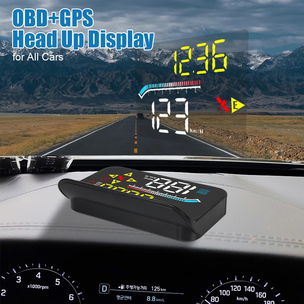 Mini proiettore per parabrezza per tutte le Auto tachimetro HUD per Auto M17 OBD GPS Head Up Display accessori per l'elettronica automatica