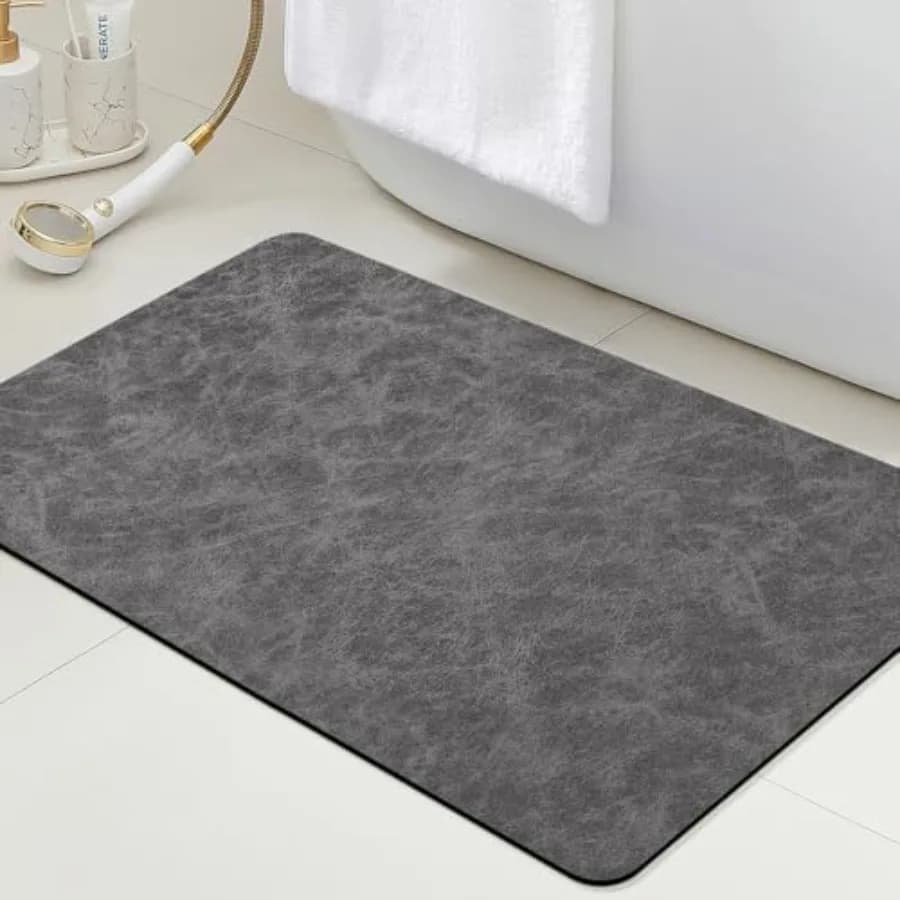 Non Slip Bath Mat, Thin Bathroom Rugs Fit Under Door, Quick Dry Bath Mats, Machine Washable Bath Rugs for Bathroom, Bathtub and
