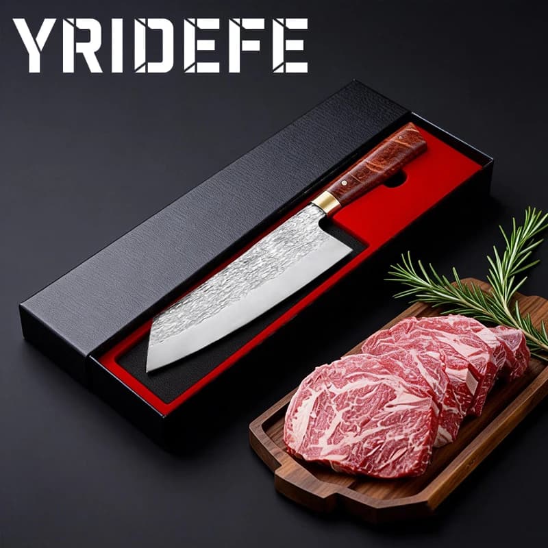 Coltello da cucina in stile giapponese, accessori da cucina, coltello multiuso in acciaio inossidabile forgiato a mano, confezione regalo inclusa
