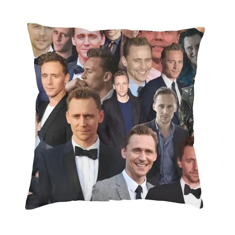 Cool Tom Hiddleston Collage federa Home Decor 3D Double Side Print fodera per cuscino per attore per salone di decorazione auto