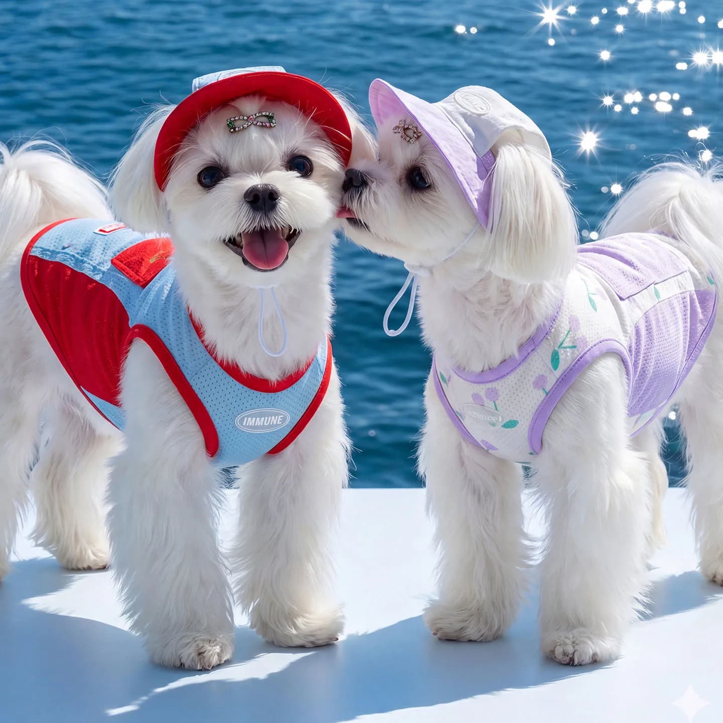 Summer Cooling Dog Vest& Hat Set Cat Dog Clothes UV Protection Clothes Breathable Mesh Cooling Puppy Costume For Outdoor Walking